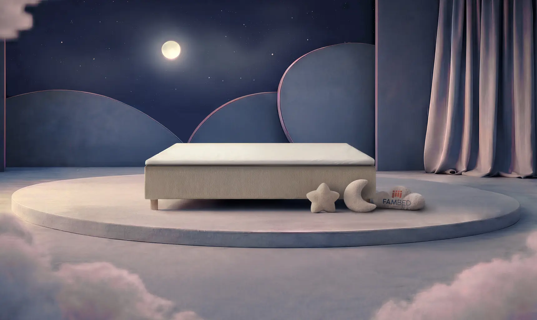 FAMBED Familienbett 230 × 210 cm · Beige