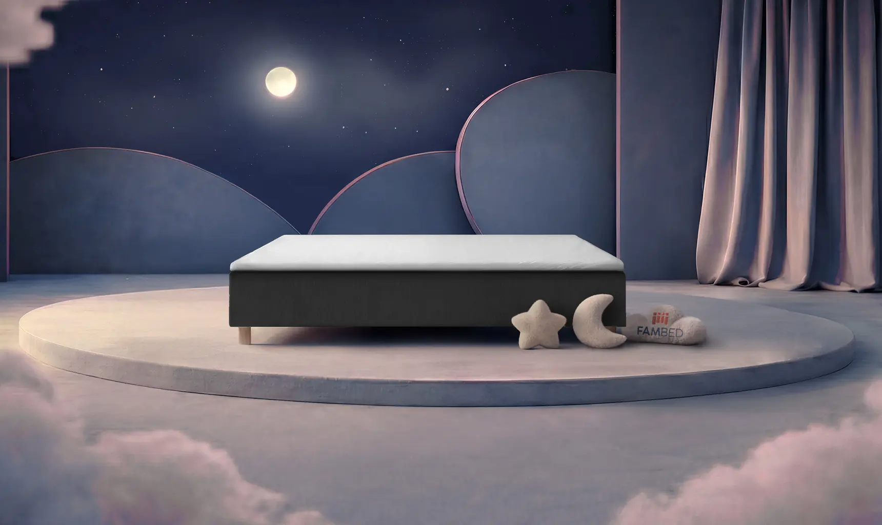 FAMBED Familienbett 240 × 210 cm · Dunkelgrau