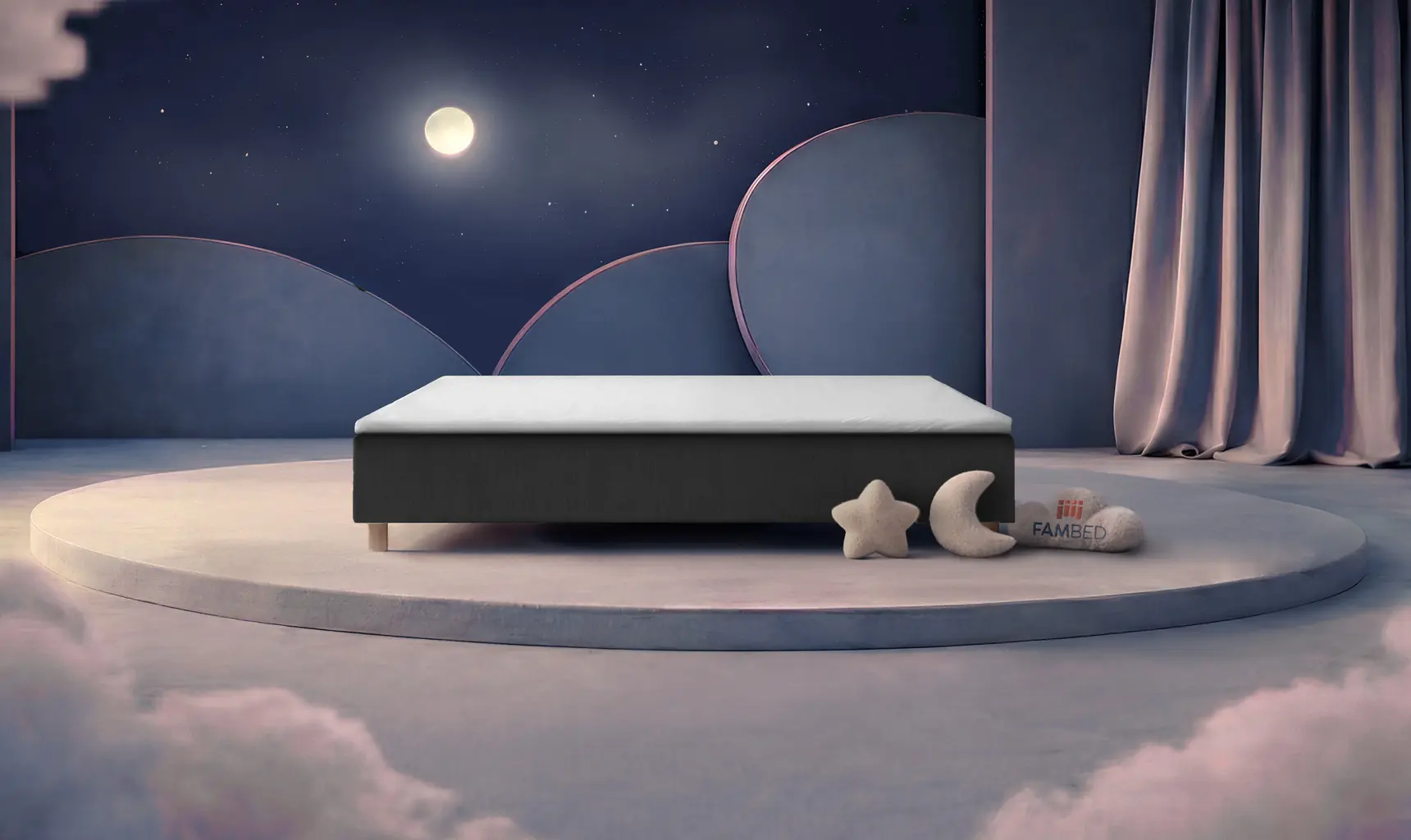FAMBED Familienbett 250 × 200 cm · Dunkelgrau