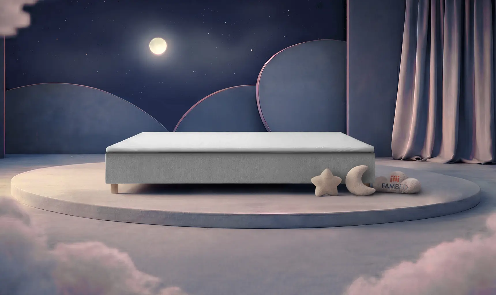 FAMBED Familienbett 290 × 200 cm · Hellgrau