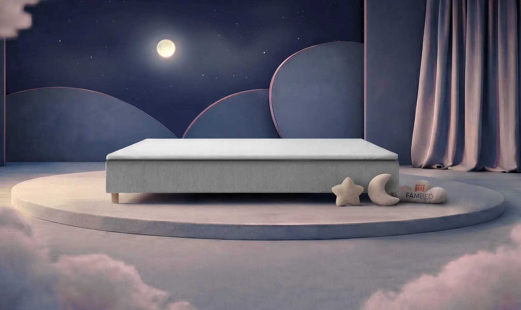 FAMBED Familienbett 300 × 210 cm · Hellgrau