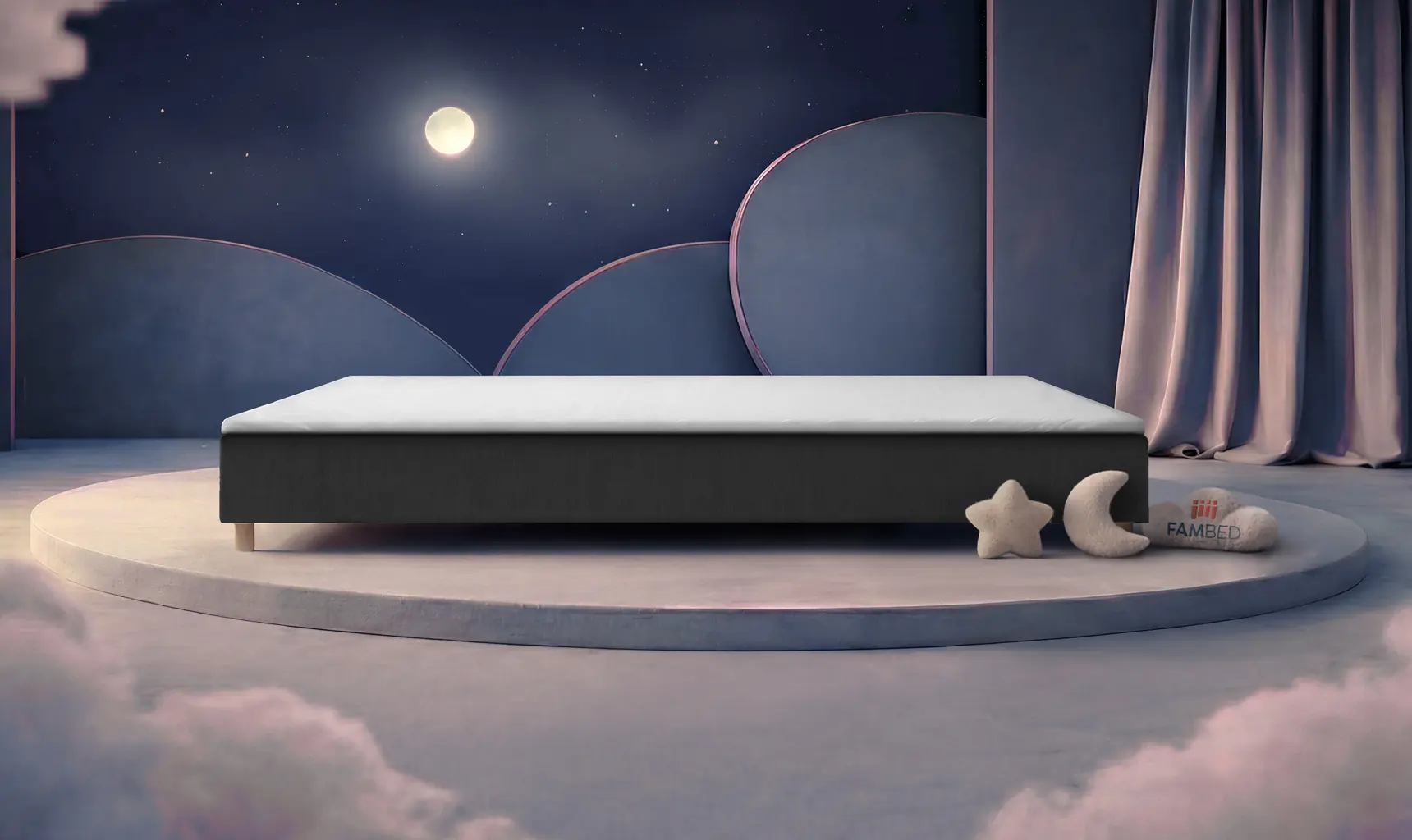 FAMBED Familienbett 350 × 210 cm · Dunkelgrau